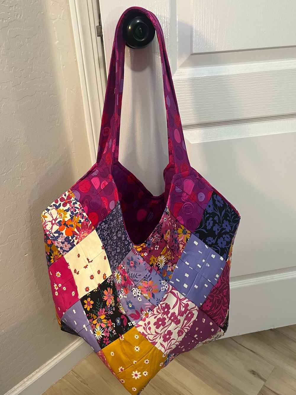 Maeve Colorful Mondo Tote Bag. New. Tote Quilted